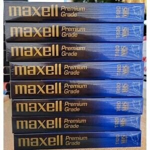 LOT Maxell Premium Grade T-120 Blank Video Recording Cassette VHS Tape 6 hours